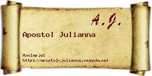 Apostol Julianna névjegykártya